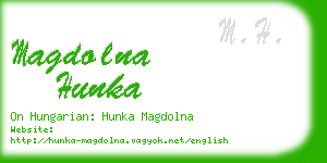 magdolna hunka business card